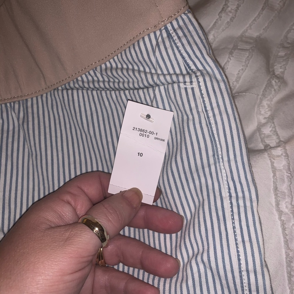 Seersucker Gap Maternity Trouser - size 10